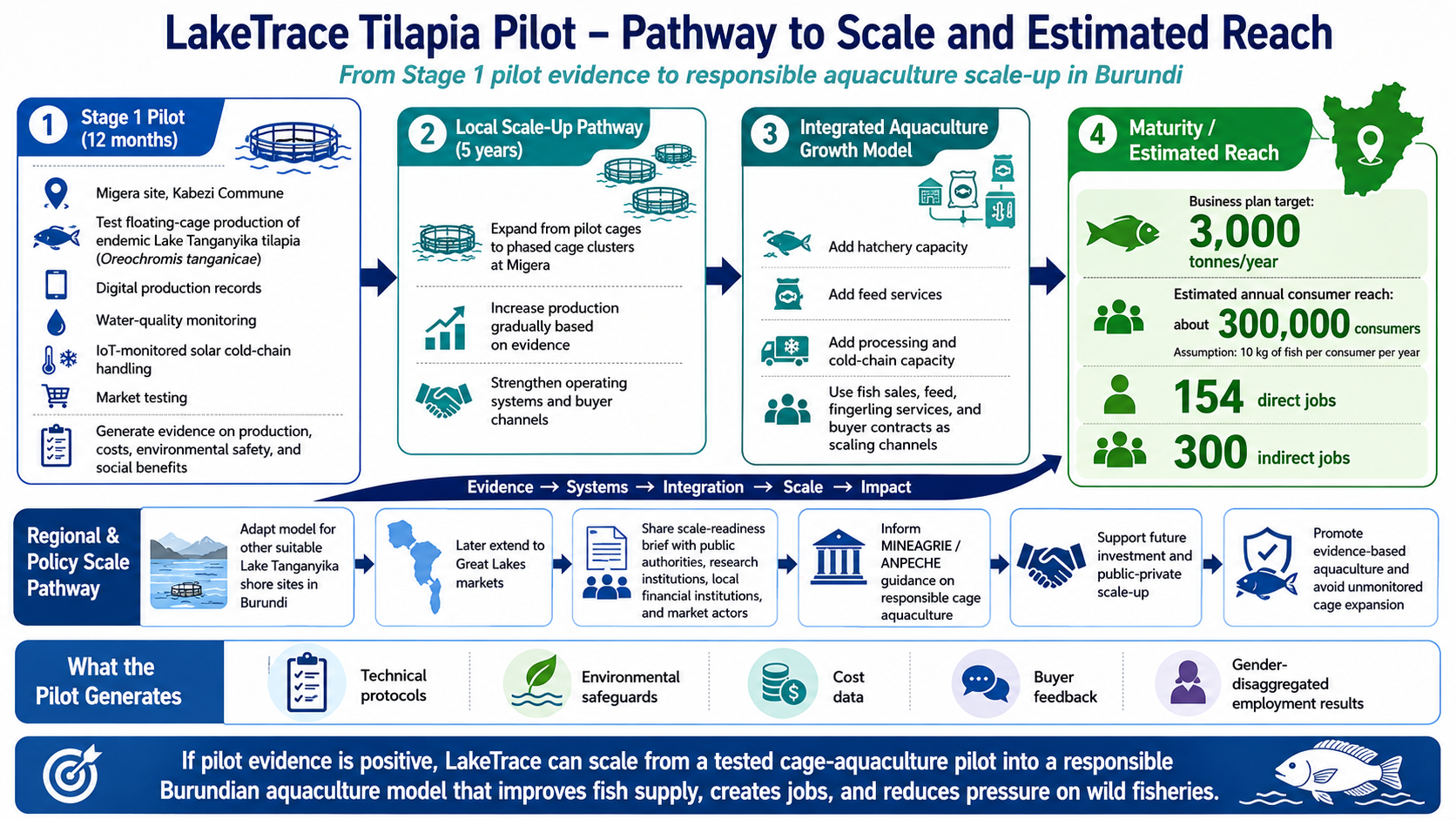 Pathway to scale and estimated reach diagram